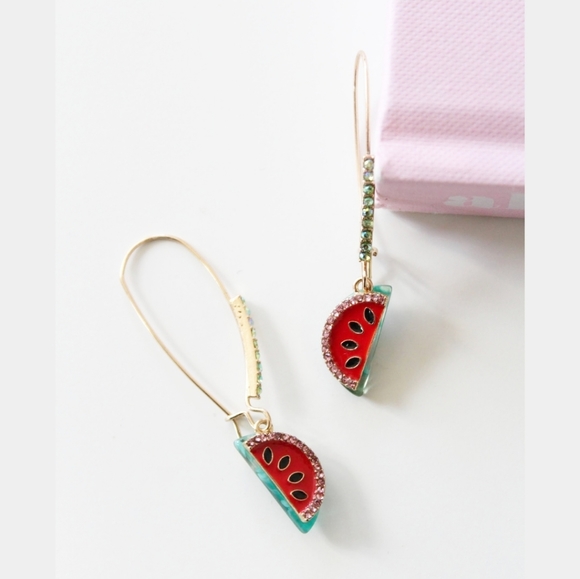 Betsey Johnson Jewelry - NWB BETSEY JOHNSON WATERMELON DROP EARRINGS